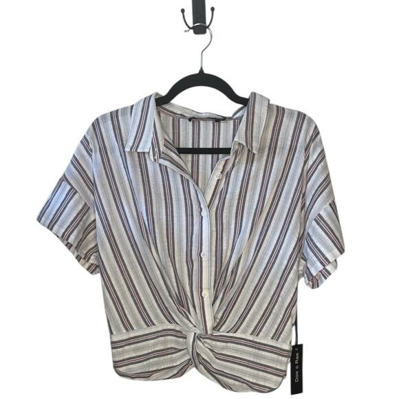 Doe & Rae Striped Button-Down Shirt - NWT - Picture 1 of 6